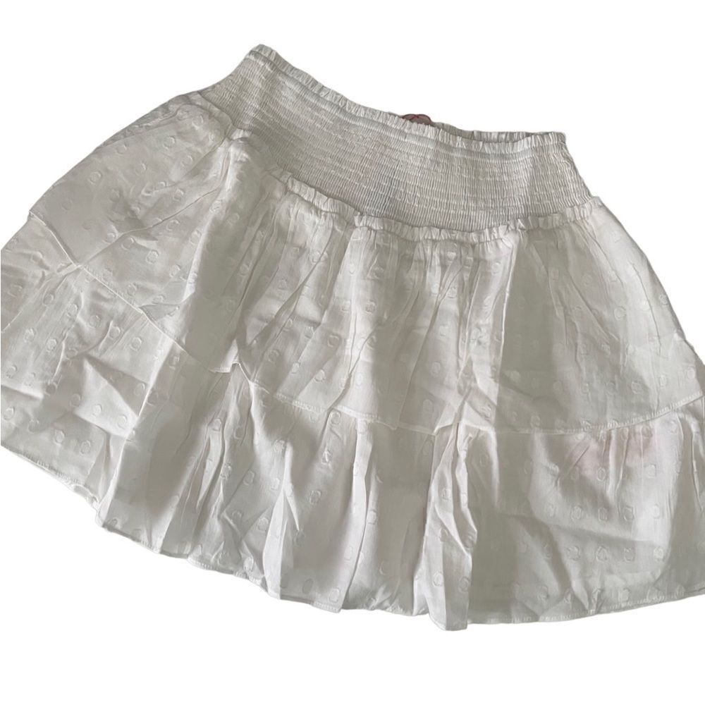 Minkpink Revolve Whitewash Crop Top & Mini Skirt Size Large NWT - Picture 2 of 16